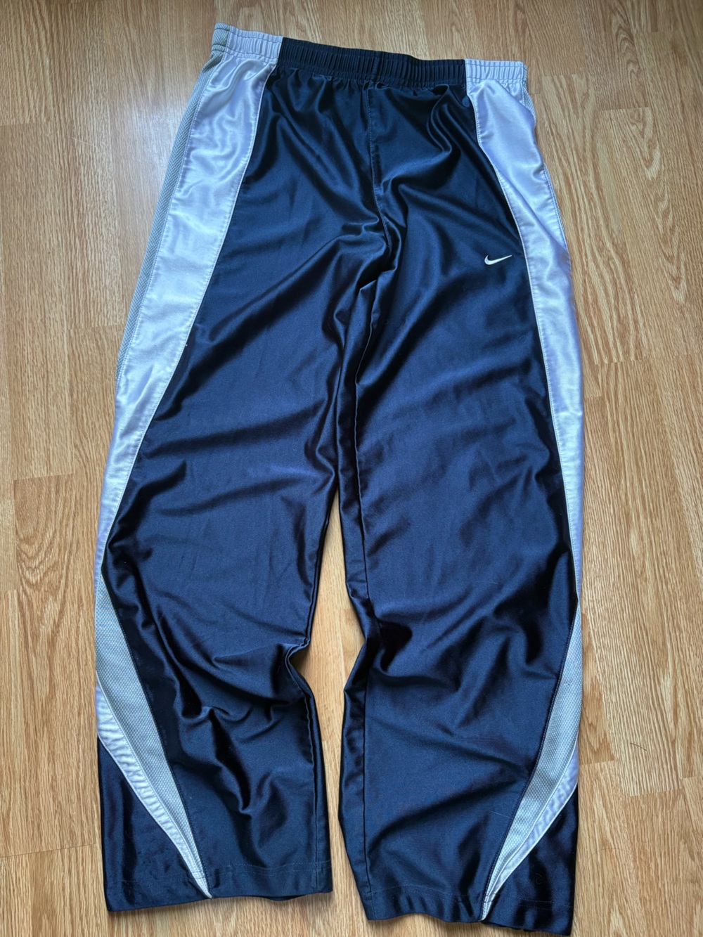 VTG silver tab NIKE dazzle basketball track zip cuff pants 90s YOUTH XL